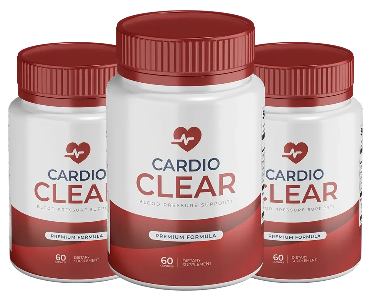 Three bottles of Cardio Clear Blood Pressure Support