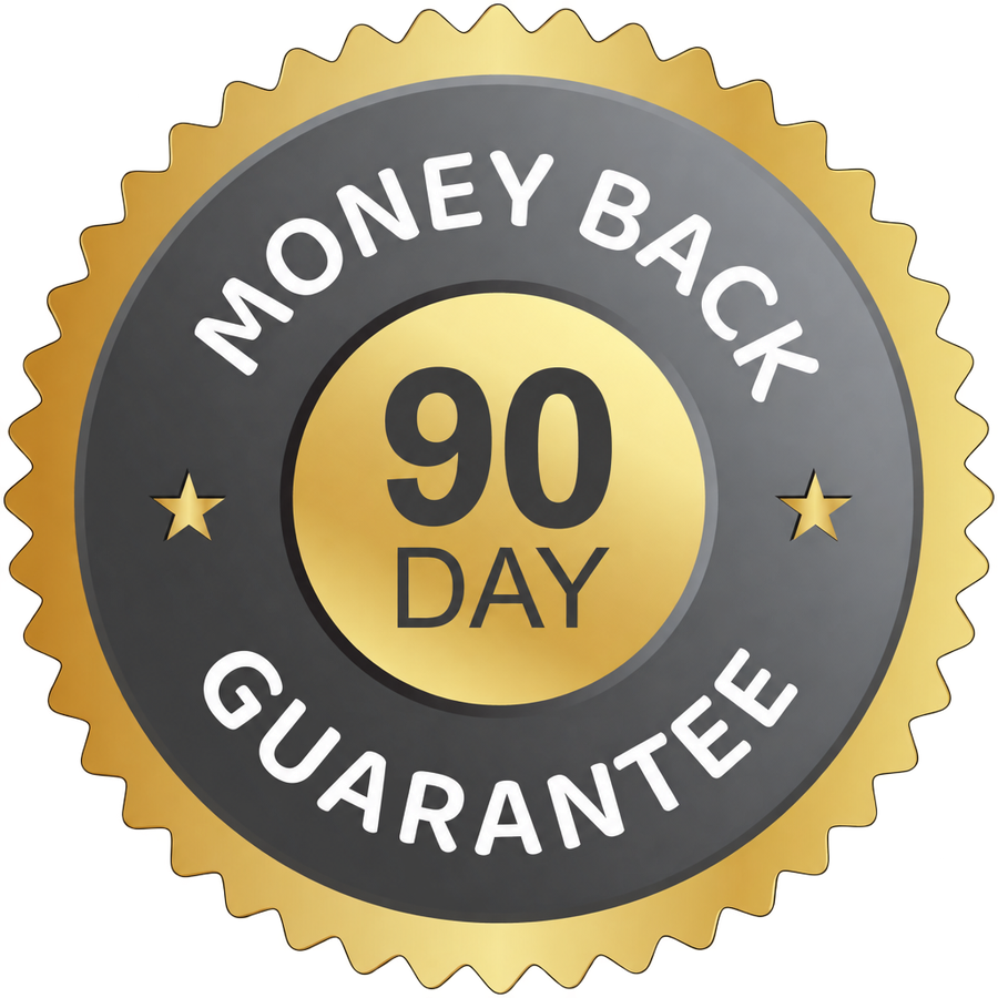 90 day money back guarantee seal